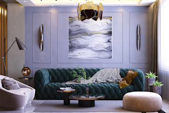 create an interior design and realistic 3d rendering
