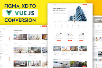 convert figma to vue js and tailwindcss website