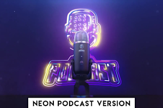 create a podcast logo animation for youtube channel