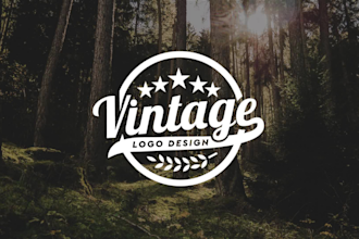 do 3 retro vintage hipster rustic classic logo design