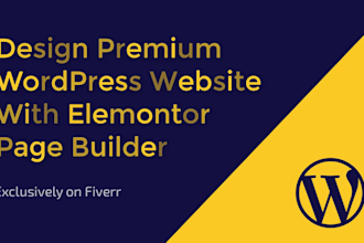 design premium wordpress website with elementor page builder