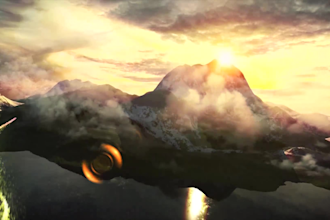 create 3d natural logo intro animation