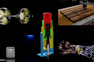 do 3d renderings and animations using keyshot, blender and 3ds max