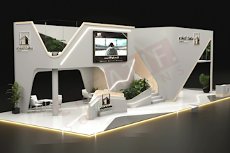 design the exhibition stand, trade show booth, expo stall, or kiosk