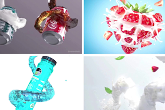 do realistic water and liquid animations for your product