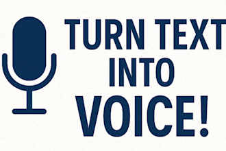 convert your text to speech with natural, professional voiceover