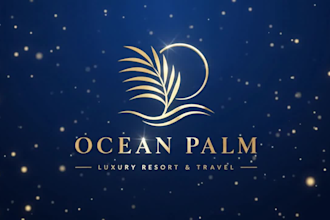 make a unique and professional travel or resort logo