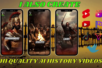 create viral faceless ai history short video edit for youtube, tiktok, fb, ig