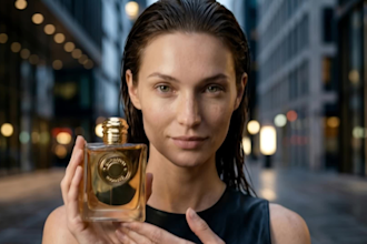create luxury cinematic ai perfume fashion film video