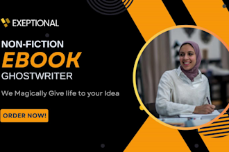 ghostwrite nonfiction ebook, non fiction book ghostwriter, ebook writer