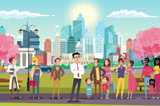 create flat vector illustration for web and apps