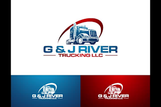 design transport, trucking, hauling,  cargo, tow truck and logistic logo