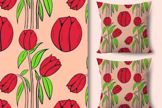 do seamless pattern design, geometric, floral repeat pattern design
