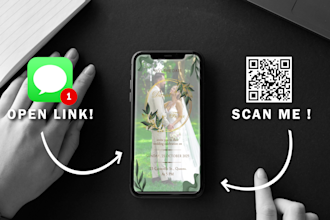 create digital wedding invitation, birthday invitation or card