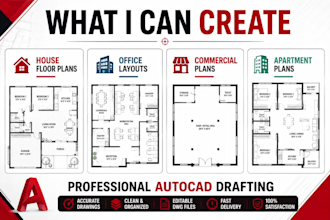 draw compleate 2d autocad drawing