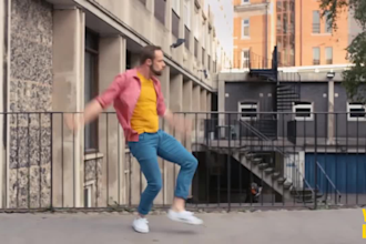 make a happy dancing video with your logo
