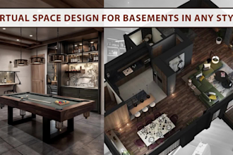create custom basement designs with 3d visualization and 3d rendering realistic