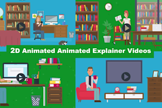 create animated explainer video or 2d animation vsl infographic video