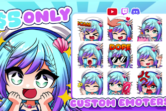 draw animated emotes, for vtuber, twitch stream, and discord