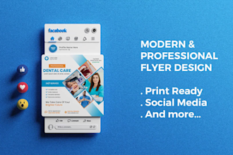 do flyer and postcard design for dental corporate marketing company