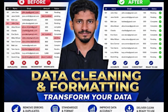 remove duplicates, clean, and organize excel or CSV data