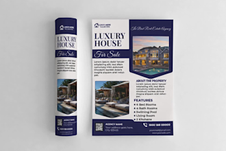 make real estate flyer, property brochure and listing design