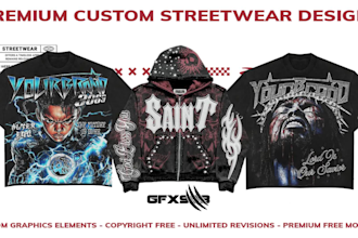 design unique premium urban streetwear t shirts