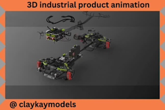 do 3d model industrial product for commercial product explainer animation video