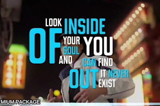 make an animated lyrics music video
