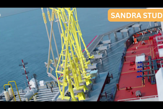 create 3d industrial oil and gas offshore marine engineering animation