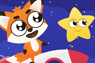 create 2d cartoon animation video with custom characters