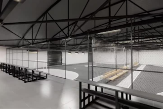 model and render indoor sports complex buildings and facilities in 3d