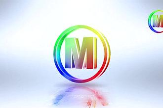 create 3d rotating logo animation or spin seamless loop transparent overlay
