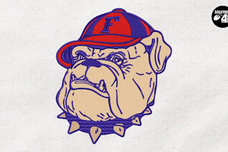 do the patch embroidery digitizing design into pes, dst, jef   in 2 hr