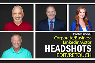 do headshot retouching, portrait, fashion, and beauty photo editing