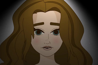 create 2d music video, 2d animation, animated music video, cartoon character