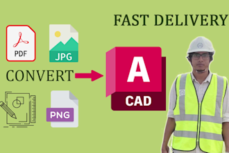 convert pdf to autocad drafting and redraw floor plan