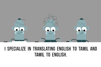 do natively tamil to english or english to tamil translation
