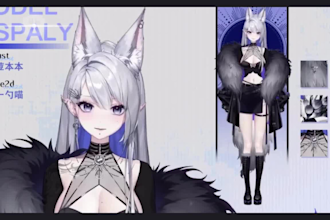 design rig live2d vtuber model vtuber live2d stream vtube studio in anime style