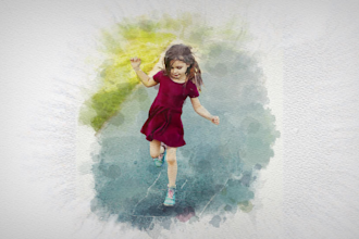 draw a digital watercolor painting