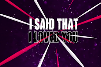create beautiful animated lyric video for your song