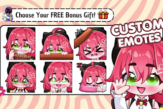 draw custom emotes for twitch, discord, vtuber and animated emotes