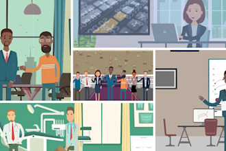 create 2d animation video or marketing video in 24hr