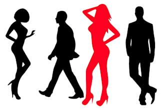 create a professional silhouette logo and silhouette object
