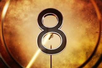 make a 3d logo promo animation with film countdown in HD