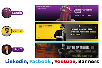 design a professional linkedin banner for personal branding and business