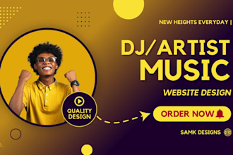 build music website ecommerce for dj artist band album producer on wordpress wix