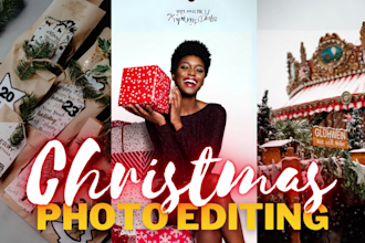 do christmas photo editing and retouching in lightroom