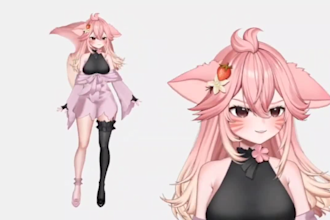 design and rig live2d vtuber model, vtuber rigging in live2d