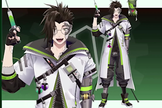 design and rig live 2d vtuber model 2d vtuber model vtuber commission 2d anime